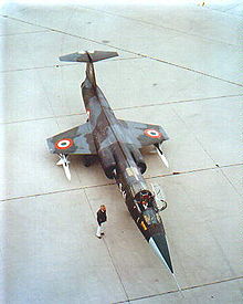 F-104S in original camouflage scheme with Sparrow missiles mounted under the wings, c. 1969