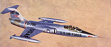 Lockheed XF-104 in flight