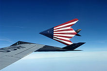 Airplane Picture - A pair of specially painted F-117 Nighthawks fly off from their last refueling by the Ohio Air National Guard's 121st Air Refueling Wing.