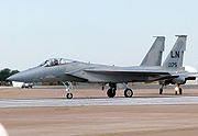 Airplane picture - USAF F-15C taxiing for takeoff