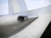 Airplane picture - M61 Vulcan mounted on the side of right engine intake.