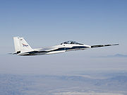 Airplane picture - NASA's F-15B Research Testbed, aircraft #836 (74-0141), with the Quiet Spike attachment designed to reduce and control a sonic boom.