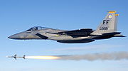 Airplane picture - F-15C fires AIM-7 Sparrow in 2005.