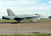 Airplane Pictures - F/A-18C of the Swiss Air Force taxis for takeoff