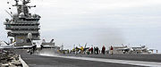 Airplane Pictures - F/A 18 Hornets on the flight deck of the Nimitz-class supercarrier Harry S. Truman