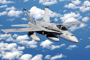 Airplane Pictures - A USMC FA-18 in flight