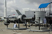 Airplane Pictures - The F135 engine with lift fan, roll posts, and rear vectoring nozzle, as designed for the F-35B, at the Paris Air Show, 2007