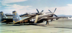 Airplane Pictures - F-82F-NA 46-414 of the 52d Fighter Group, McGuire AFB, New Jersey in black night fighter motif