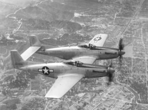 Airplane Pictures - The second prototype North American XP-82 Twin Mustang (44-83887) being flight-tested at Muroc Army Airfield, California