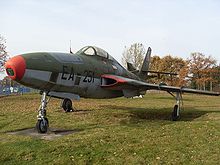Airplane picture - German RF-84F Thunderjet with 6 cameras in the closed nose