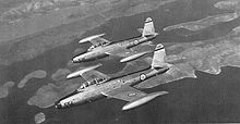 Airplane picture - A pair of Yugoslav AF F-84 Thunderjets belonging to the 204th Aviation Regiment, flying over Kornati Islands, Croatia