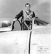 Airplane Pictures - Col. Harrison R. Thyng with his F-86 Sabre