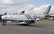Airplane Pictures - Preserved airworthy F-86A Sabre at Kemble Air Day 2008, England.