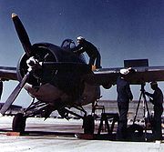 Airplane Pictures - F4F-4 receives maintenance of its six M2 Browning machine guns