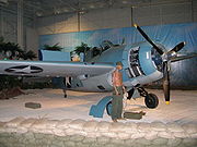 Airplane Pictures - F4F3 in Guadalcanal Diorama at the Pacific Aviation Museum, Honolulu, HI USA