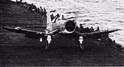 Airplane Pictures - An F4U-2. The radome on the starboard outer wing is just visible