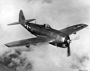 Airplane Pictures - A Republic P-47N Thunderbolt in flight, The plane shown is an XP-47N prototype (as seen in its tail)