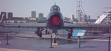 A Fury displayed on the flight deck of the USS Intrepid museum ship