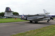 Warbird picture - Privately-owned Gloster Meteor NF11 in 2005. Built by Armstrong Whitworth in 1952 at their Baginton (Coventry) factory.