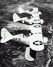 Warbird picture - Three F2F-1s in service with fighter squadron VF-2B