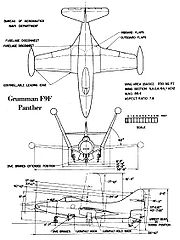 Warbird picture - Airplane picture - 3-side view of an F9F Panther.