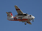 CDF S-2F3AT Turbine Tracker landing at Fox Field, Lancaster, California, while fighting the North Fire