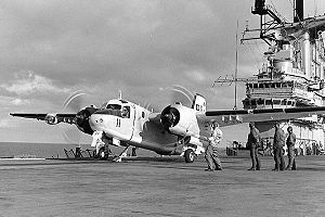 Warbird Picture - An S-2E ready for launching from the USS Bennington (CVS-20)