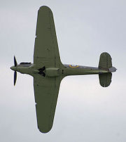 Warbird picture - Planform view of R4118, a preserved Hurricane from the 1940 Battle of Britain