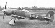 Warbird picture - The prototype Tempest II LA602 showing original Typhoon tail unit.