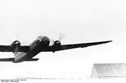 Warbird picture - He 177 comes in for a low flypast, January 1944