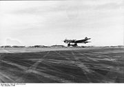 Warbird picture - A He 177 taking off for a sortie, 1944.