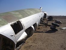 Airplane Picture - A junked Iraqi Tu-22 fuselage at Al Taqaddum, Iraq