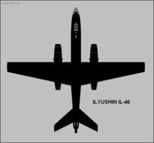 Airplane Picture - Ilyushin Il-46 plan view silhouette