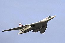 Airplane Picture - Tu-160 bomber in flight.