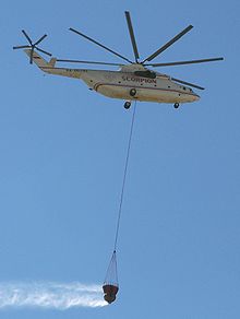 Airplane Picture - A Mi-26TC in firefighter role in action over Athens