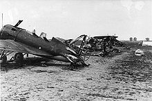 Airplane Picture - Russian Polikarpov UTI-4 a two seater training version of I-16 Soviet fighter. Russia 1941.