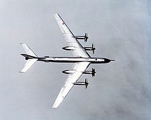 Airplane Picture - View of a Tu-95 showing its swept-wing planform