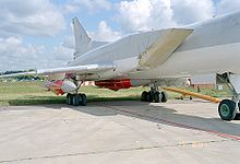 Airplane Picture - A Raduga Kh-22 anti-ship missile under a Tu-22M3