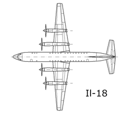 Airplane Picture - Layout of Il-18