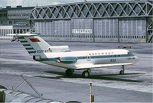 Warbird Picture - Aeroflot Yak-40 at Bromma Airport in 1971