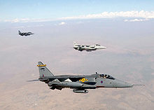 Airplane Picture - Three RAF Jaguars during Operation Northern Watch in September 1999.