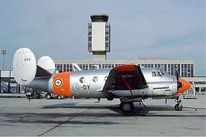 Warbird Picture - Dassault MD 312 Flamant of the Arme de l'Air at Basle, September 1977