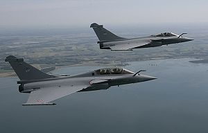 Warbird Picture - A Rafale B (foreground), and a Rafale C (background) of the French Air Force