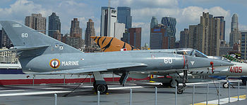 Airplane Picture - Etendard IVM on display at the Intrepid Sea-Air-Space Museum