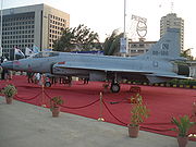 Airplane picture - A JF-17 on display at the IDEAS 2008 defense exhibition in Karachi, Pakistan.