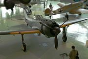 The same Ki-100 viewed from the front. Photograph at the RAF Museum at Hendon, London