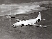 XP-80A 44-83021 Gray Ghost in flight.