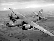 U.S. Army Air Forces B-26B bomber in flight.