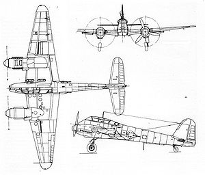 Airplane picture - Me 210 Diagram