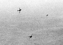 Airplane Picture - MiG-15s curving in to attack USAF B-29s, 1951.